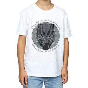 Black Panther Boys Made In Wakanda Cotton T-Shirt / White